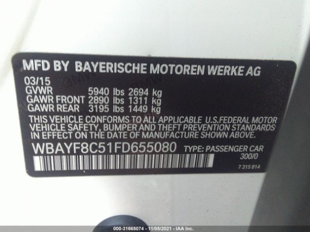 Photo 8 VIN: WBAYF8C51FD655080 - BMW 7 