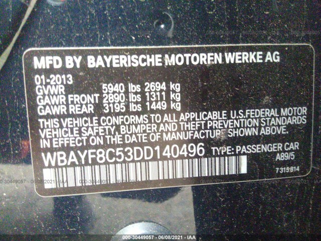 Photo 8 VIN: WBAYF8C53DD140496 - BMW 7 