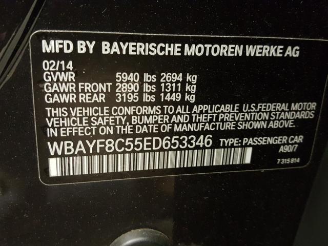 Photo 9 VIN: WBAYF8C55ED653346 - BMW 750 LXI 