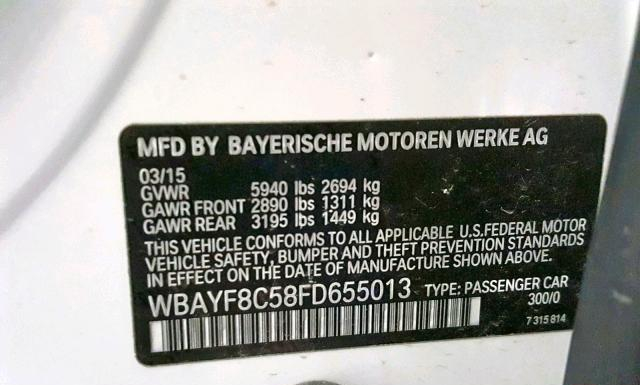 Photo 9 VIN: WBAYF8C58FD655013 - BMW 750I 