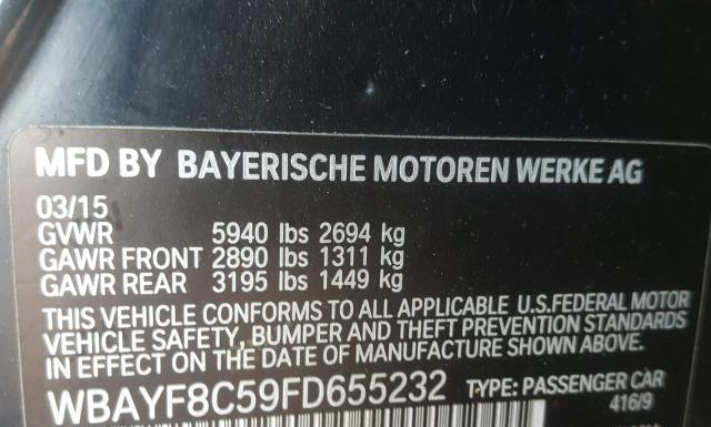 Photo 9 VIN: WBAYF8C59FD655232 - BMW 750I 