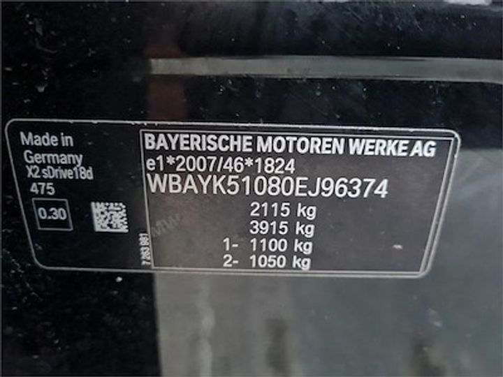 Photo 11 VIN: WBAYK51080EJ96374 - BMW X2 DIESEL 