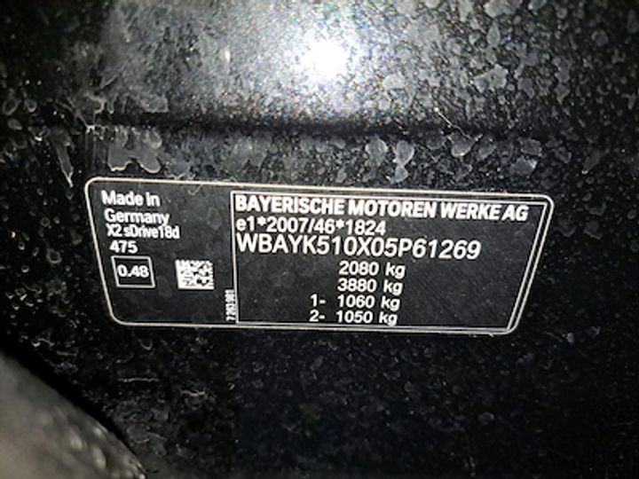 Photo 10 VIN: WBAYK510X05P61269 - BMW X2 DIESEL 