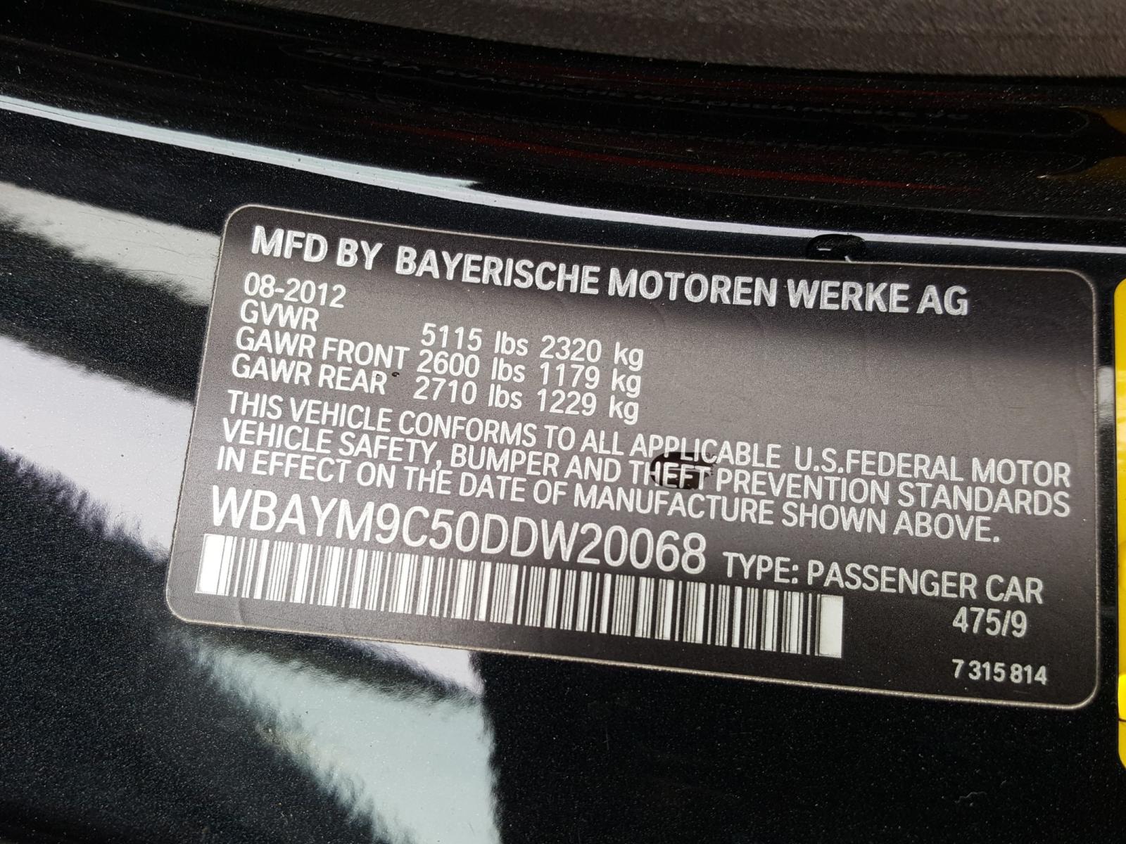 Photo 9 VIN: WBAYM9C50DDW20068 - BMW 650 I 