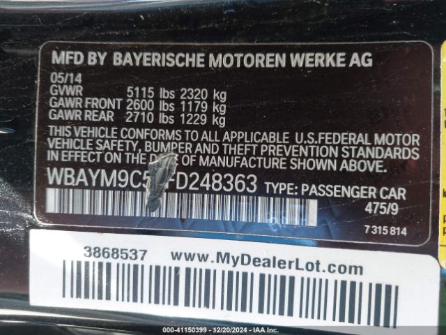 Photo 8 VIN: WBAYM9C50FD248363 - BMW 650I 