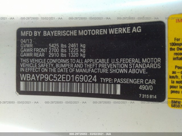 Photo 8 VIN: WBAYP9C52ED169024 - BMW 6 