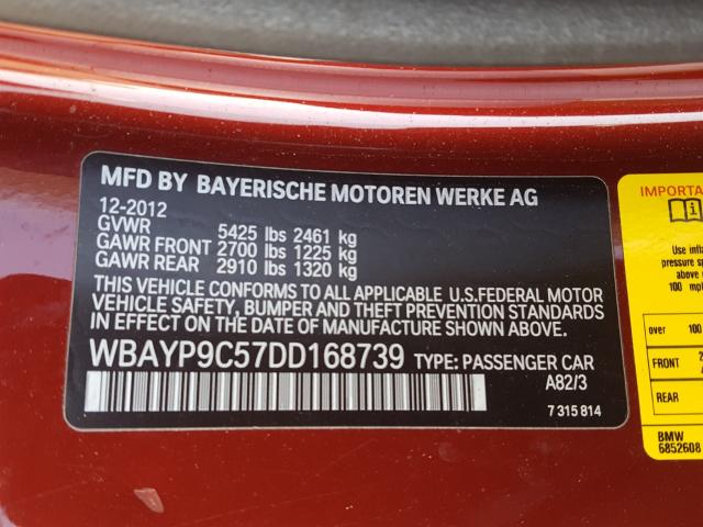 Photo 9 VIN: WBAYP9C57DD168739 - BMW 650 I 