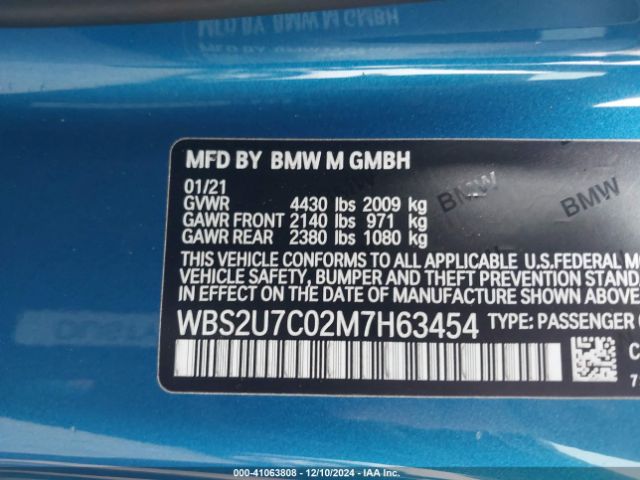 Photo 8 VIN: WBS2U7C02M7H63454 - BMW M2 