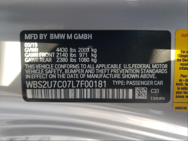 Photo 9 VIN: WBS2U7C07L7F00181 - BMW M2 COMPETI 