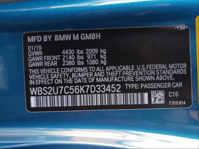 Photo 9 VIN: WBS2U7C56K7D33452 - BMW M2 COMPETI 