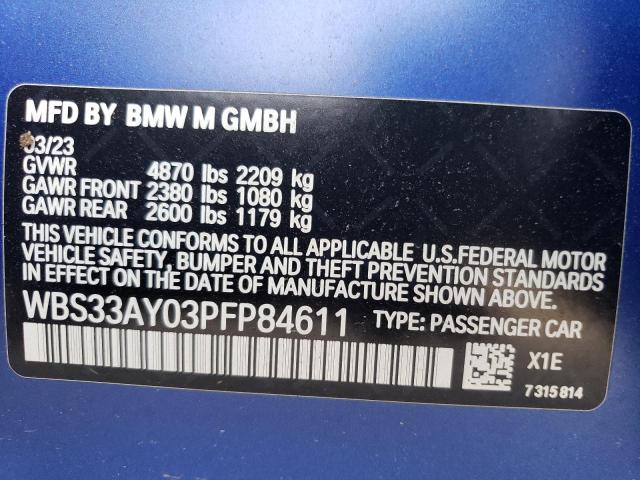 Photo 11 VIN: WBS33AY03PFP84611 - BMW M3 