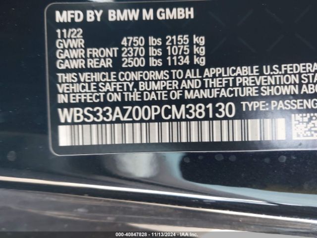 Photo 8 VIN: WBS33AZ00PCM38130 - BMW M4 