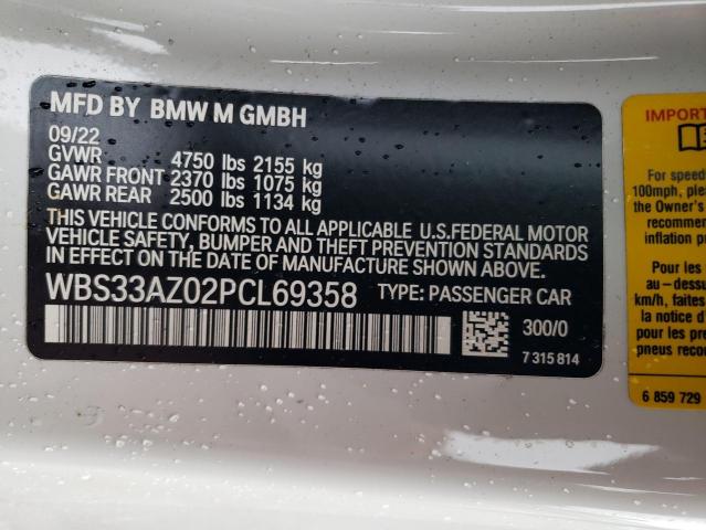 Photo 12 VIN: WBS33AZ02PCL69358 - BMW M4 