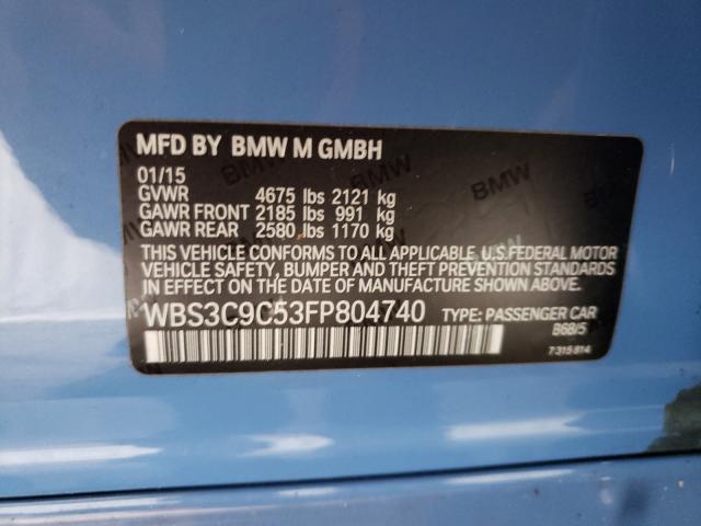 Photo 9 VIN: WBS3C9C53FP804740 - BMW M3 