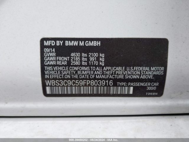 Photo 8 VIN: WBS3C9C59FP803916 - BMW M3 