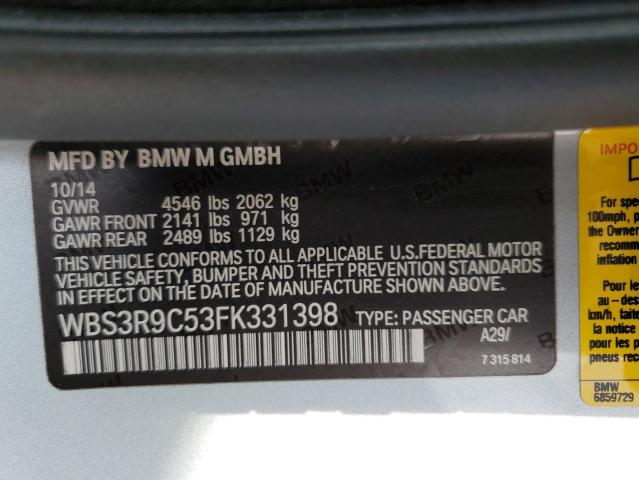 Photo 11 VIN: WBS3R9C53FK331398 - BMW M4 