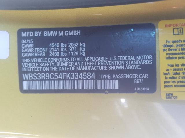 Photo 9 VIN: WBS3R9C54FK334584 - BMW M4 