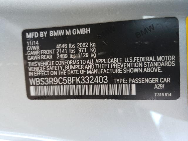 Photo 9 VIN: WBS3R9C58FK332403 - BMW M4 