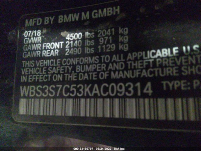 Photo 8 VIN: WBS3S7C53KAC09314 - BMW M4 