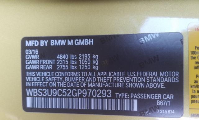 Photo 9 VIN: WBS3U9C52GP970293 - BMW M4 