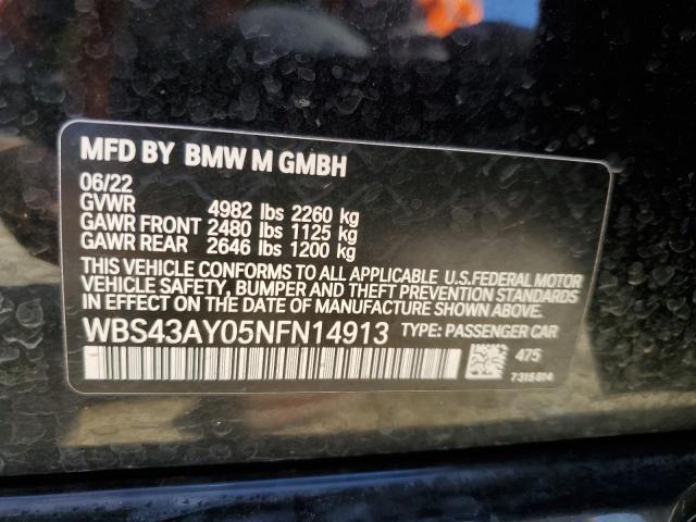 Photo 11 VIN: WBS43AY05NFN14913 - BMW M3 