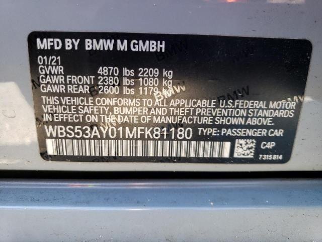 Photo 12 VIN: WBS53AY01MFK81180 - BMW M3 