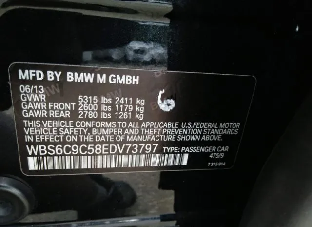 Photo 8 VIN: WBS6C9C58EDV73797 - BMW M6 