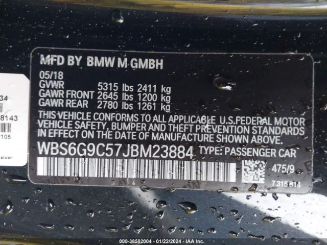 Photo 8 VIN: WBS6G9C57JBM23884 - BMW M6 