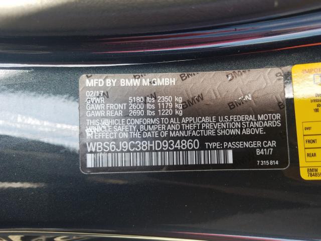 Photo 9 VIN: WBS6J9C38HD934860 - BMW M6 