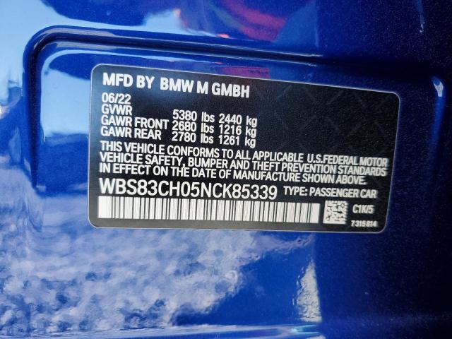 Photo 11 VIN: WBS83CH05NCK85339 - BMW M5 