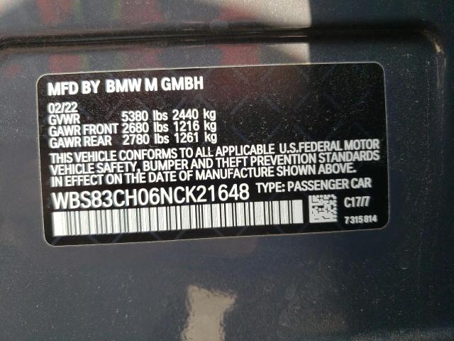 Photo 11 VIN: WBS83CH06NCK21648 - BMW M5 