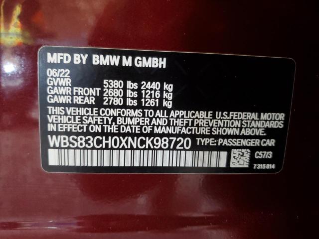 Photo 11 VIN: WBS83CH0XNCK98720 - BMW M5 