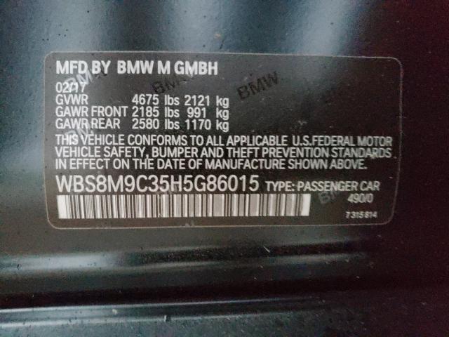 Photo 9 VIN: WBS8M9C35H5G86015 - BMW M3 