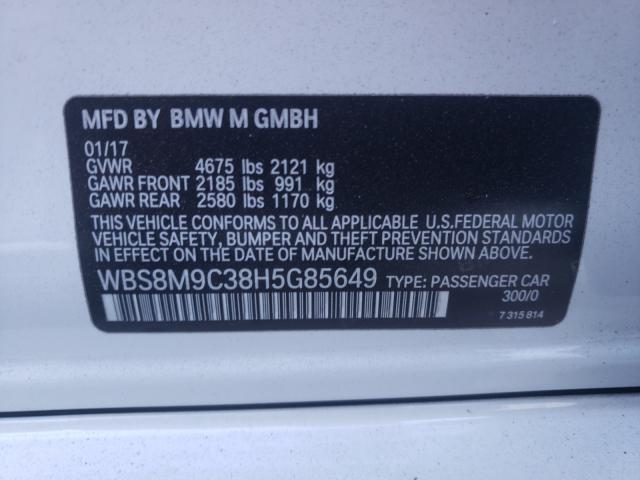 Photo 9 VIN: WBS8M9C38H5G85649 - BMW M3 