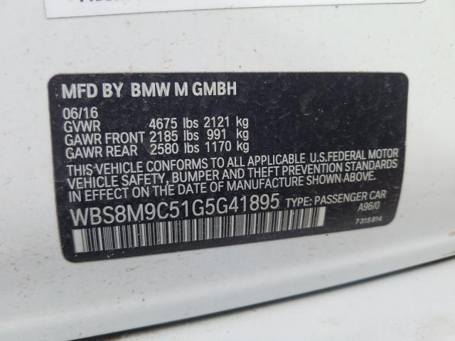 Photo 9 VIN: WBS8M9C51G5G41895 - BMW M3 