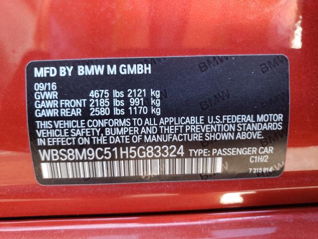 Photo 9 VIN: WBS8M9C51H5G83324 - BMW M3 