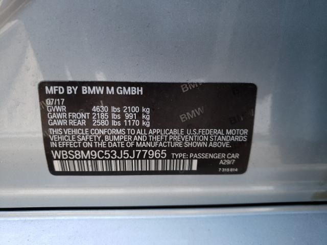 Photo 9 VIN: WBS8M9C53J5J77965 - BMW M3 