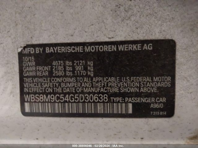 Photo 8 VIN: WBS8M9C54G5D30638 - BMW M3 