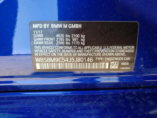 Photo 9 VIN: WBS8M9C54J5J80146 - BMW M3 