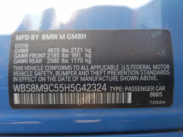 Photo 9 VIN: WBS8M9C55H5G42324 - BMW M3 