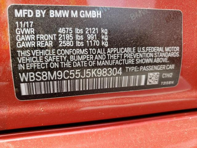 Photo 9 VIN: WBS8M9C55J5K98304 - BMW M3 