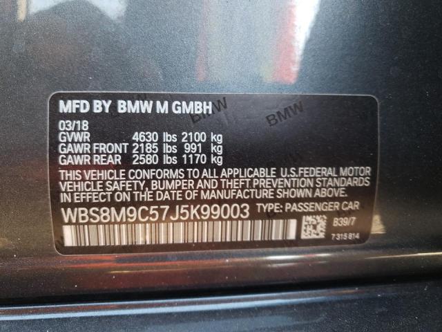 Photo 12 VIN: WBS8M9C57J5K99003 - BMW M3 