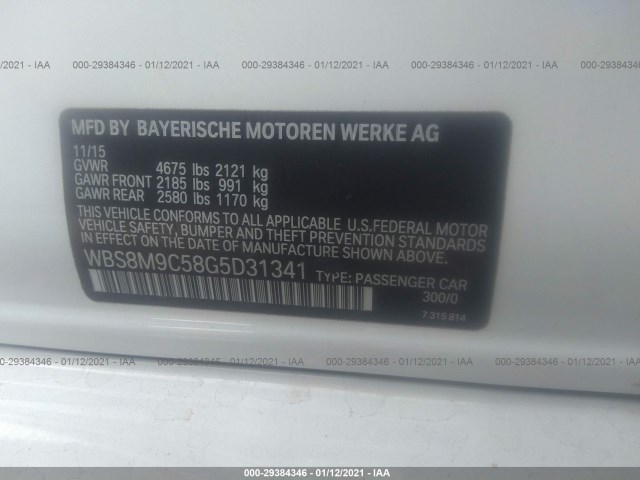 Photo 8 VIN: WBS8M9C58G5D31341 - BMW M3 