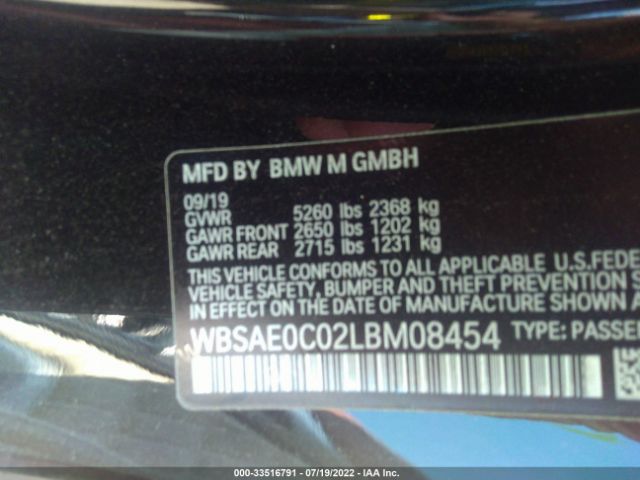 Photo 8 VIN: WBSAE0C02LBM08454 - BMW M8 