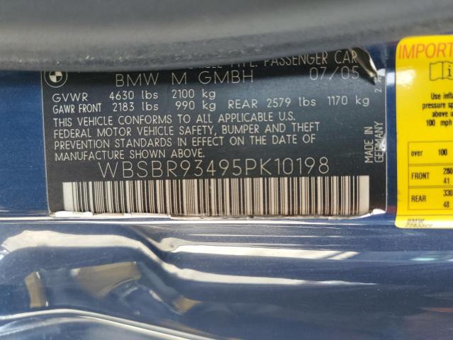 Photo 12 VIN: WBSBR93495PK10198 - BMW M3 