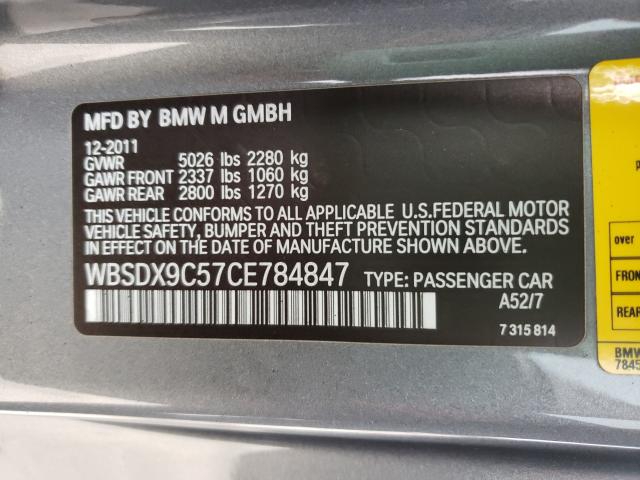 Photo 9 VIN: WBSDX9C57CE784847 - BMW M3 