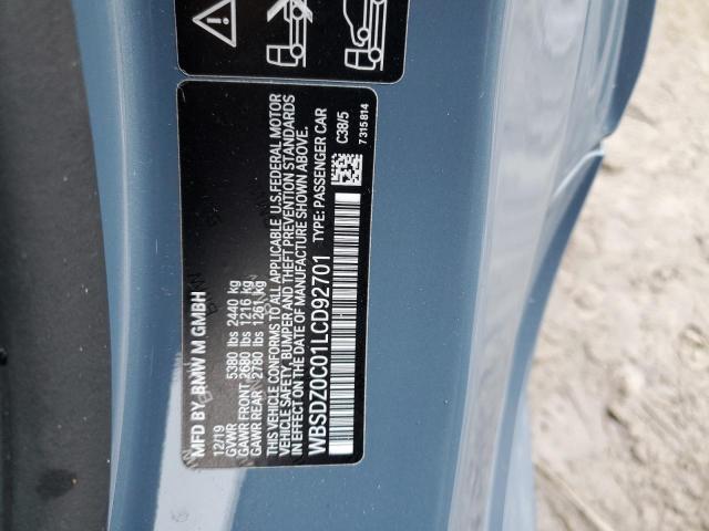 Photo 11 VIN: WBSDZ0C01LCD92701 - BMW M8 