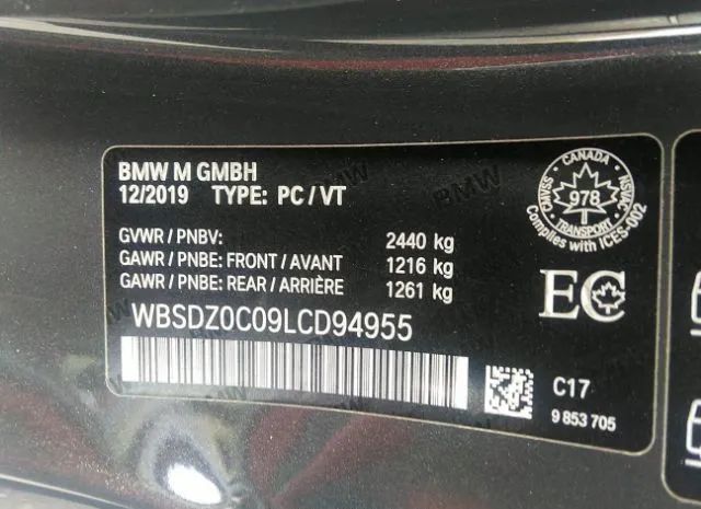 Photo 8 VIN: WBSDZ0C09LCD94955 - BMW M8 