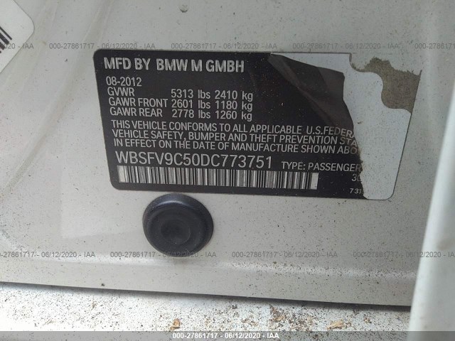 Photo 8 VIN: WBSFV9C50DC773751 - BMW M5 