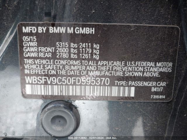 Photo 8 VIN: WBSFV9C50FD595370 - BMW M5 